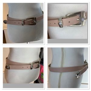 Blush belt silver buckle & marble stones size SM